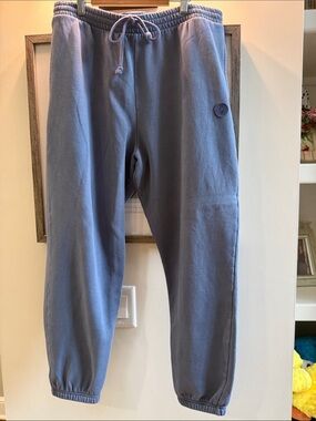 PINK Victoria's Secret Womens Dusty Blue Drawstring Joggers L